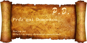 Prágai Domonkos névjegykártya